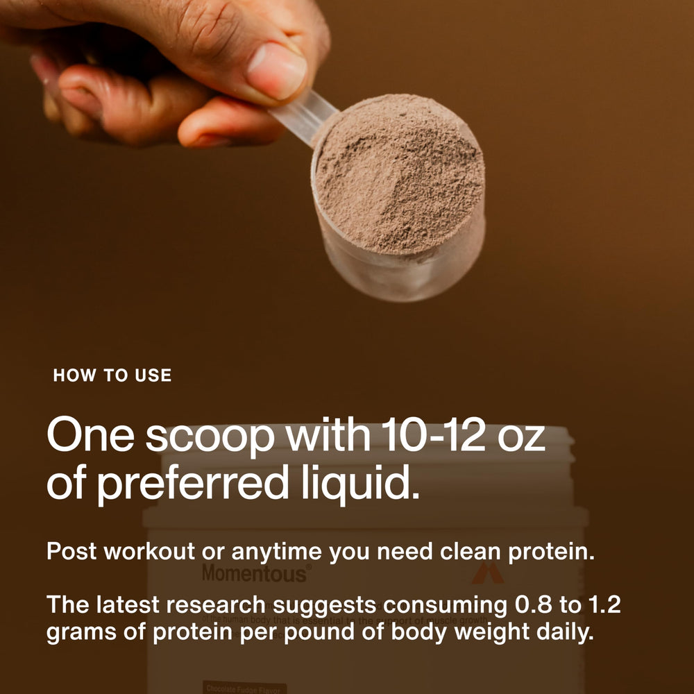 Momentous Essential Grass-Fed Whey NSF certification badge signals trusted sport nutrition.