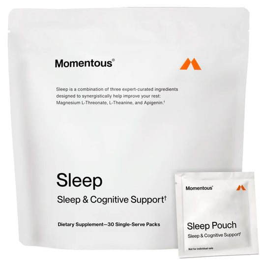 Momentous Nightly Sleep Pack bottle front view for a calm bedtime routine