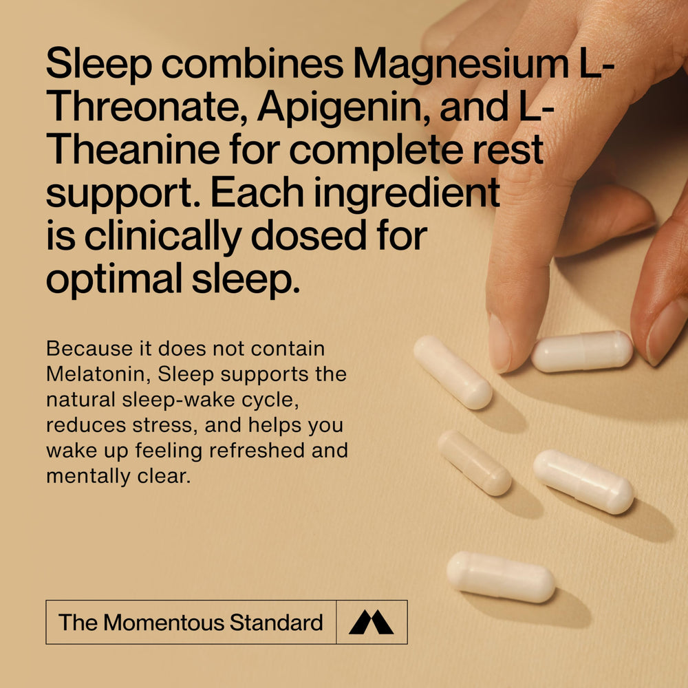 Momentous Nightly Sleep Pack magnesium L-Threonate detail for cognitive calm