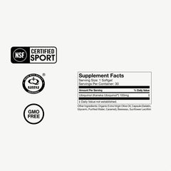 Momentous Ubiquinol gluten-free GMO-free label emphasises dietary compatibility