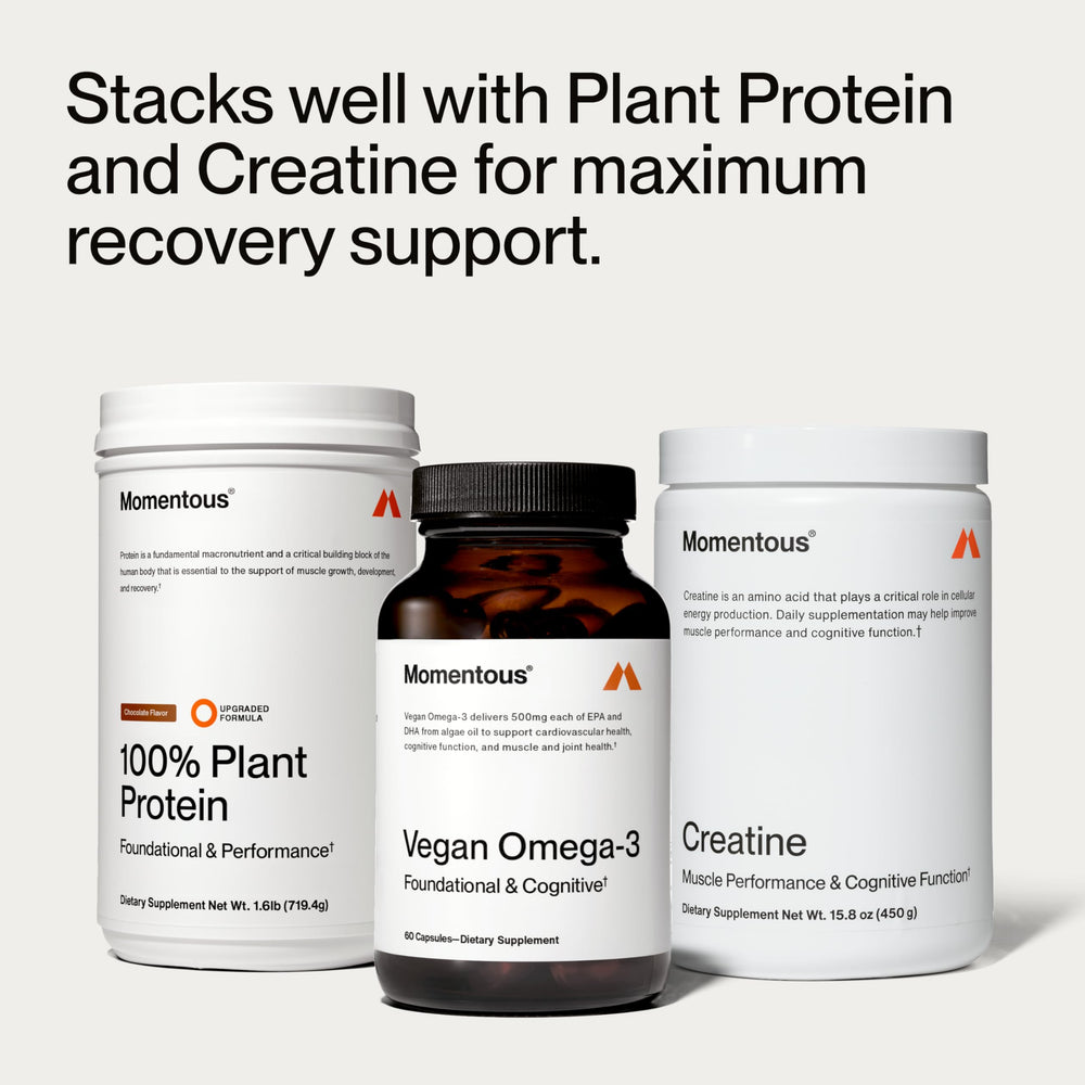 Momentous Vegan Omega-3 NSF-certified logo close-up for quality.