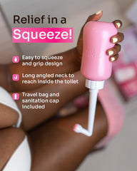 Liners with cooling and witch hazel in Mommy First kit for mess-free relief.