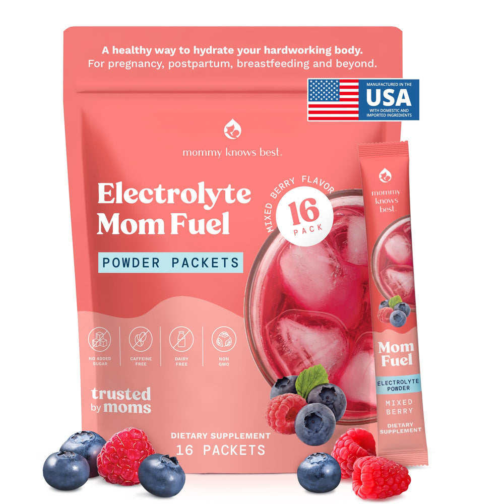 Mommy Knows Best Mom Fuel bottle pour shows refreshing hydration on the go.