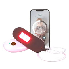 Mommy Matters NeoHeat perineal heater pad worn with underwear for postpartum comfort.
