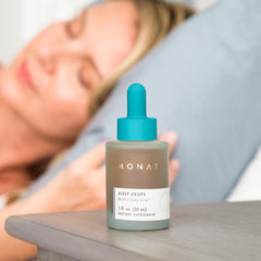 MONAT Sleep Drops front view emphasizing non-habit forming nightly option