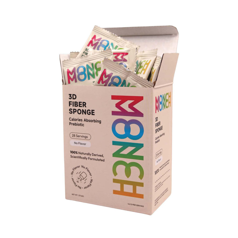 Monch Monch bottle pour demonstrates easy daily fiber intake.
