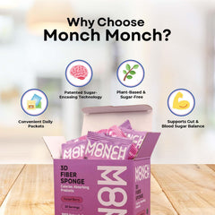 Monch Monch konjac gum fiber-dissolve-in-water shows smooth blending with a glass