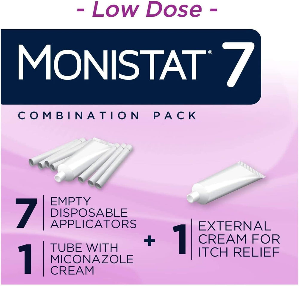 Monistat 7 cream tube with smooth, easy-to-apply topical formula