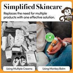 Monkey Balm purse-size packaging fits in a bag for quick use