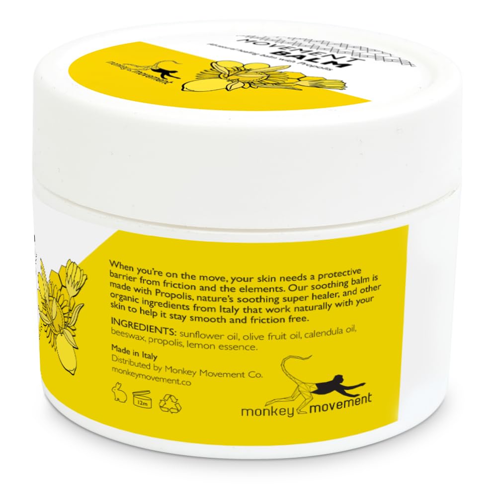 Swatch of Monkey Movement Anti-Chafe Cream showing smooth, portable texture.