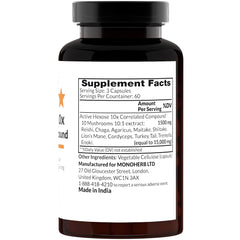 MONOHERB Active Hexose 10x Complex capsules emphasized for easy capsule format and daily use.