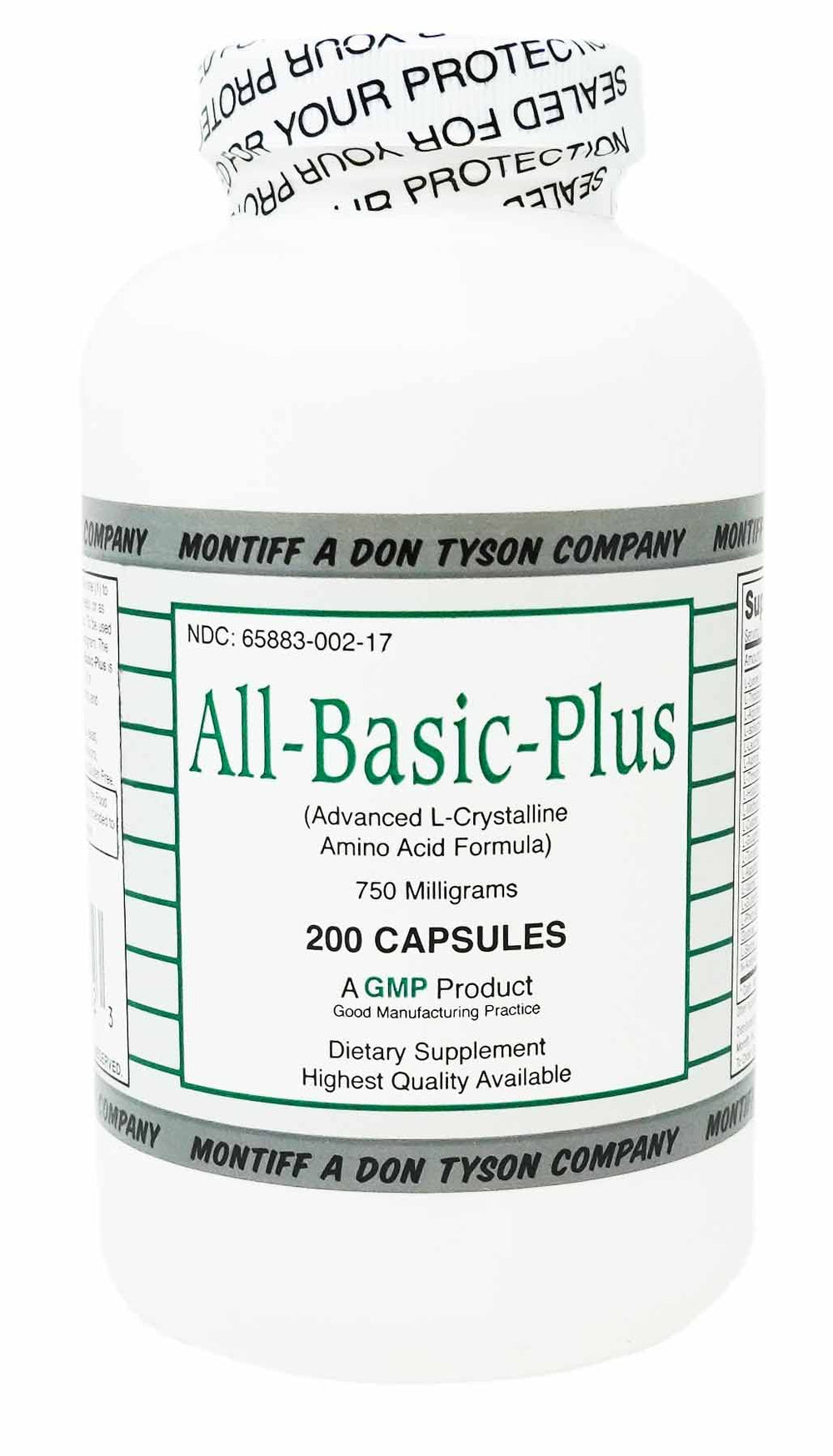Montiff All Basic Plus advanced amino acid formula bottle supports balanced amino acid intake