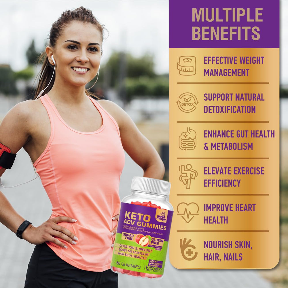 Mood Mingle Keto ACV Gummies pour demonstrates easy daily dose for cravings control.