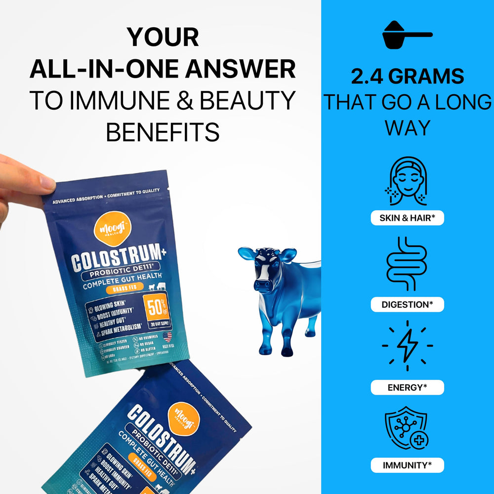 Moogi Performance+ DE111 probiotic visualization with 1B CFU for gut balance