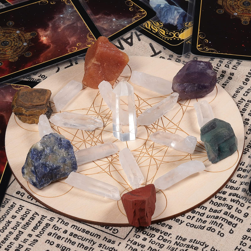 Mookaitedecor Rock Crystal Points for building precise crystal grids