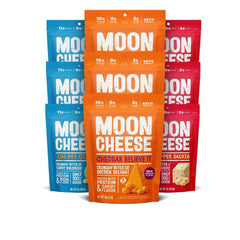 Moon Cheese 3-flavor bundle offers crunchy, protein-packed bites for snacking at home or on the move.