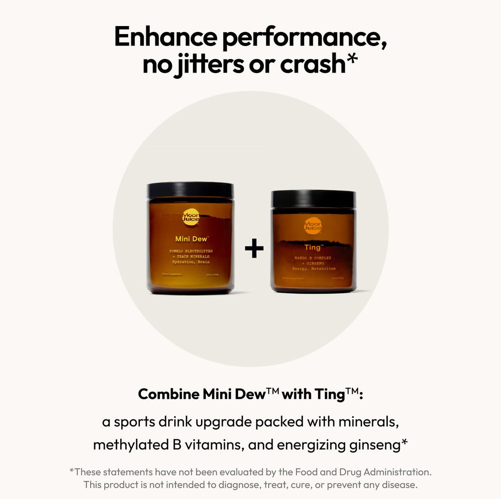Moon Juice Mini Dew morning routine water glass for focus