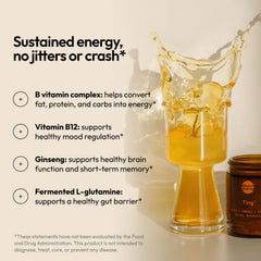 Moon Juice Ting mango water mix demonstrates caffeine-free energy