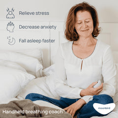Moonbird breathing tool guiding breathing cues for relaxation.
