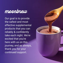 MoonBrew label close-up showcases sugar-free and vegan features.