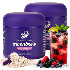 MoonBrew Sleepy Berry Smoothie jar shows the calming nightly blend for evenings