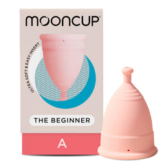 Mooncup beginner-insertion ease with ultra-soft silicone for comfortable use