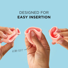 Mooncup packaging and care guide for simple cleaning