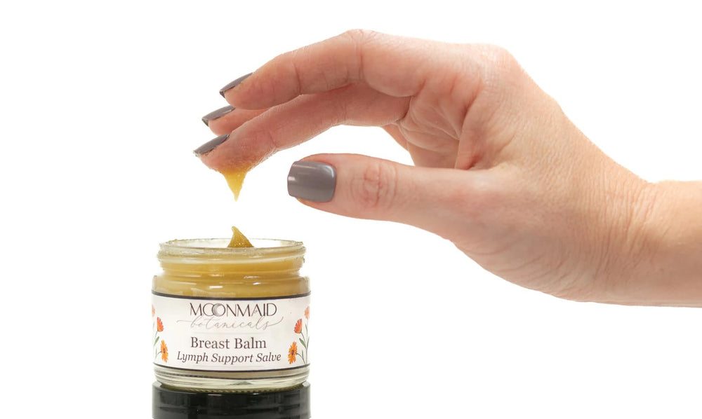 MoonMaid Breast Balm calendula bloom close-up for calming skin care