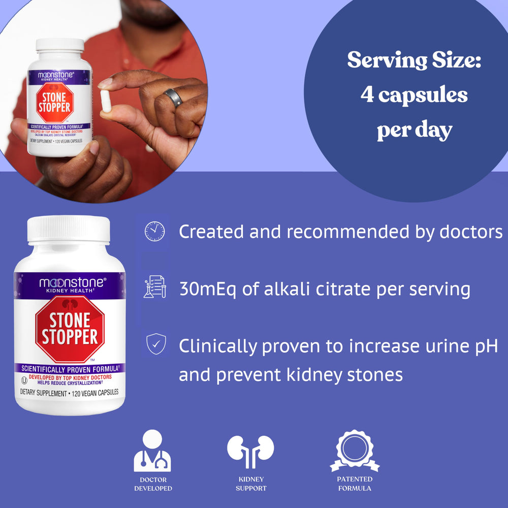Moonstone clinically tested kidney stone supplement for proactive care