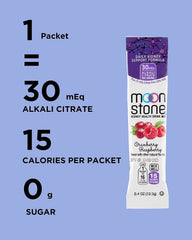 Glass with Moonstone Stone Stopper Drink Mix stirred into a refreshing drink