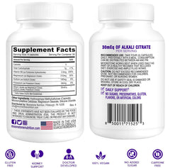 Moonstone Stone Stopper label detail highlighting alkali citrate and stone prevention focus