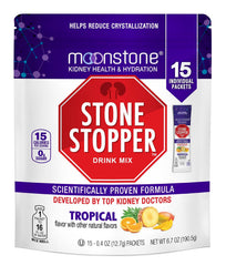 Moonstone Stone Stopper tropical drink mix sachet for refreshing hydration support.
