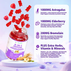 MOORGUMY raspberry-flavor gummies display for everyday use
