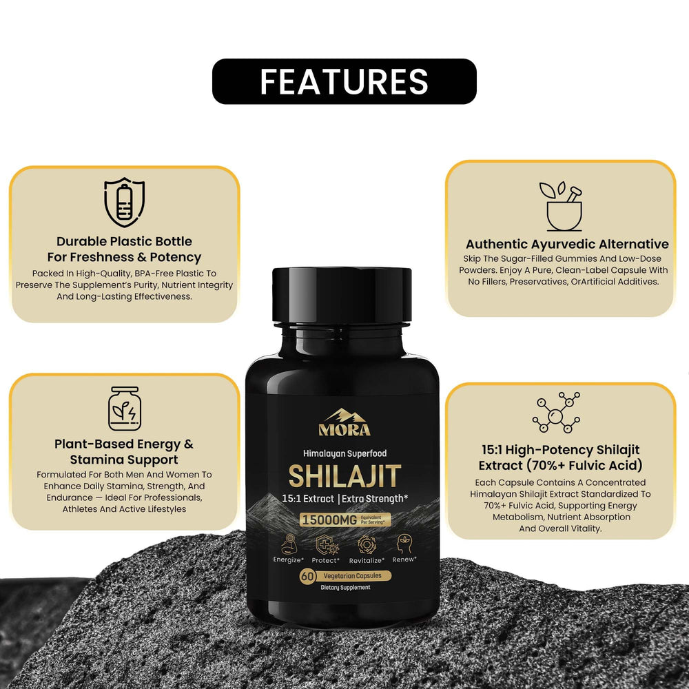MORA IMPEX Well Being Mora Shilajit packaging box conveys quality.