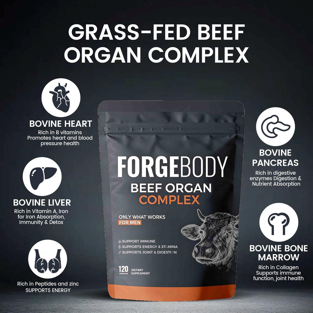 MORANDEE Forgebody label nutrition panel shown, key vitamins for overall health.