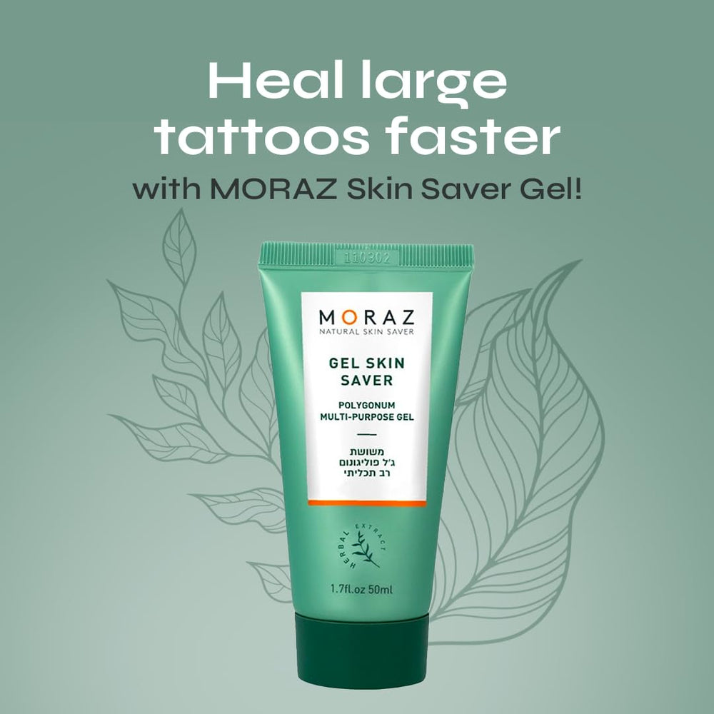 Hands applying Moraz Skin Saver Gel on sun-exposed skin for relief.