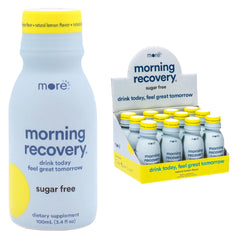 More Labs Morning Recovery lemon electrolyte bottle for on-the-go hydration