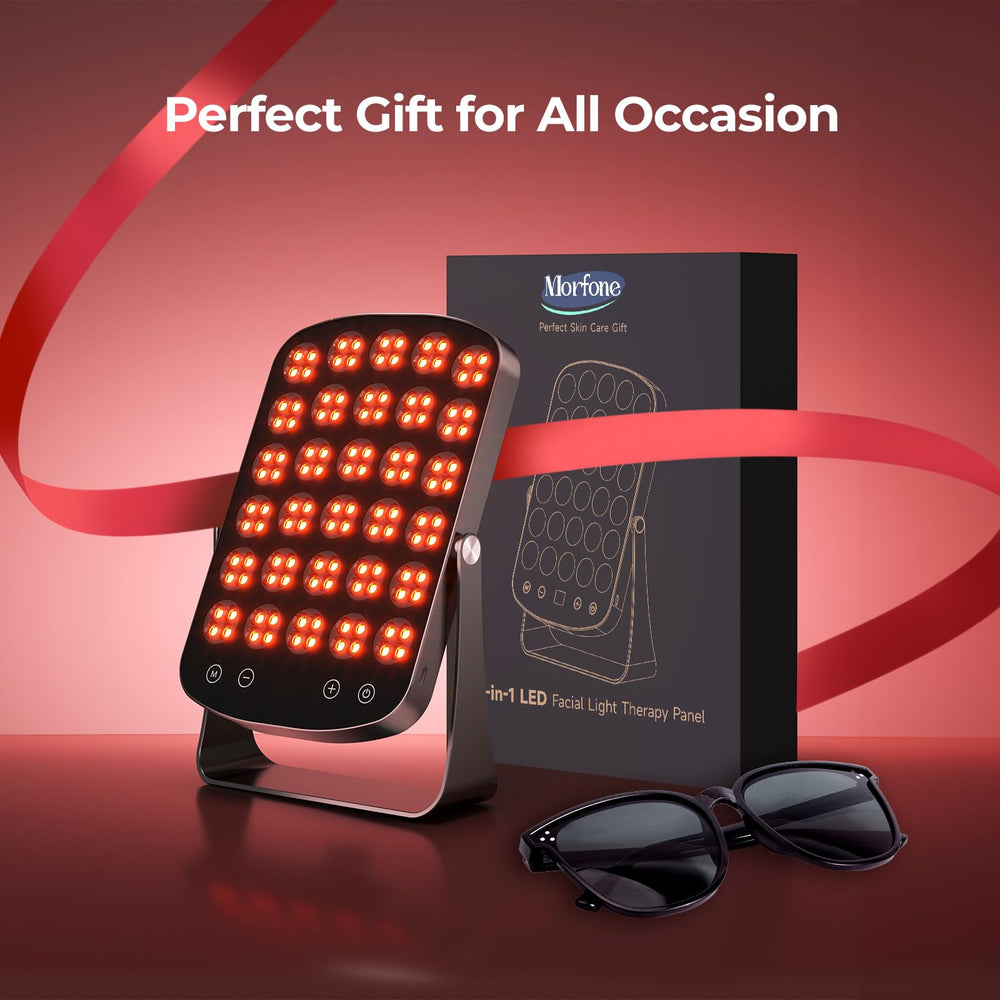 Morfone two in one makeup mirror integrated with light therapy