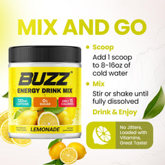 Morning Buzz Orange Drink Mix tub for bright citrus energy