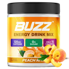 A glass of Morning Buzz Peach Rita ready to sip for focus and energy.