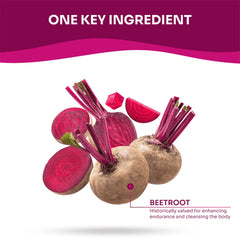 Morpha Organics ingredient panel illustrating beetroot powder nutrients.