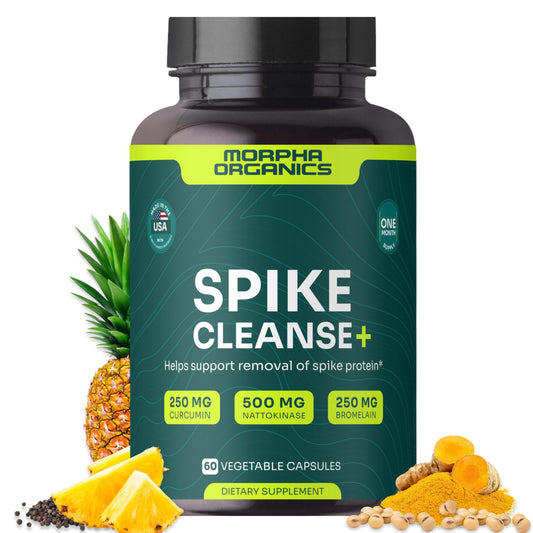 Morpha Organics Spike Detox bottle pour for easy daily detox support