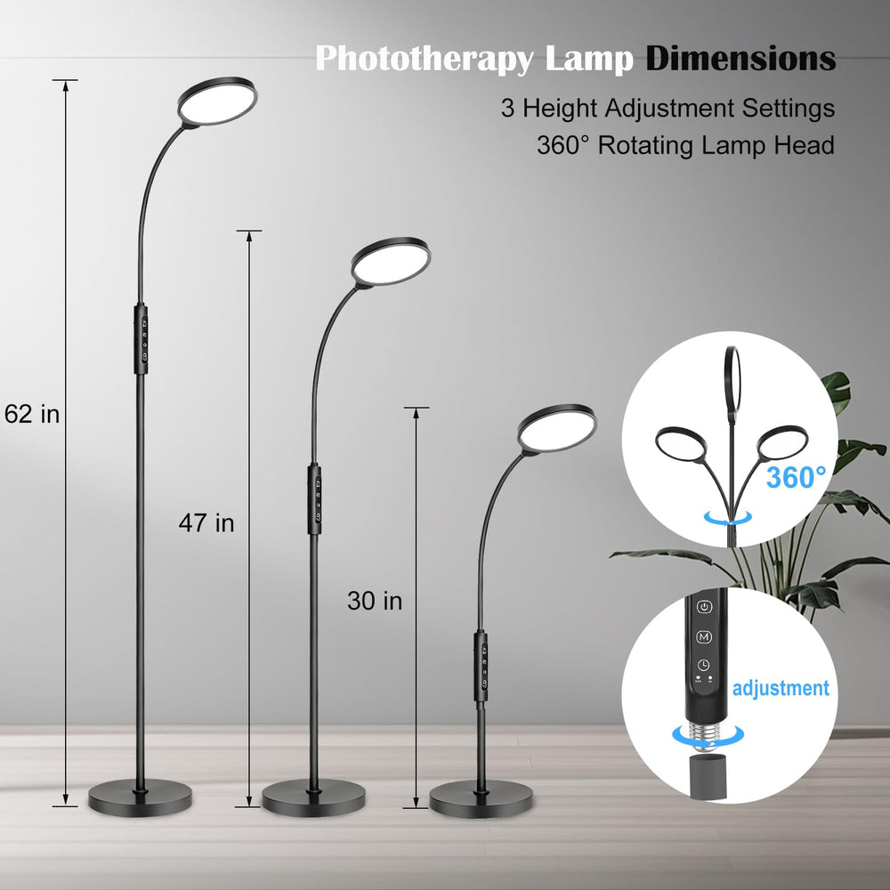 Morpholife UV-free lamp reduces glare and eye strain on overcast days.