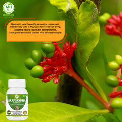 Morsan Healthcare Sarpgandha capsules close-up demonstrates vegan ingredients