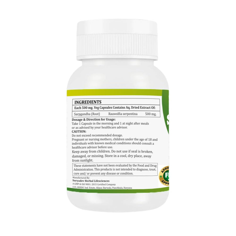 Morsan Healthcare Sarpgandha glass bottle communicates premium packaging