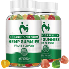 MOSRAY Hemp Gummies bottle front suggests restful evenings and daily calm.