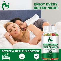 MOSRAY Hemp Gummies ingredients closeup featuring Omega fatty acids and vitamins