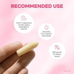 MOTHER'S DOSE hyaluronic acid suppository highlighting hydration