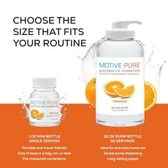 MOTIVE PURE bottle pour demonstrates easy mixing with water for flavor