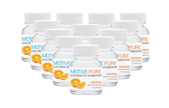 MOTIVE PURE Electrolyte Orange mini bottle for zero-calorie hydration on the go